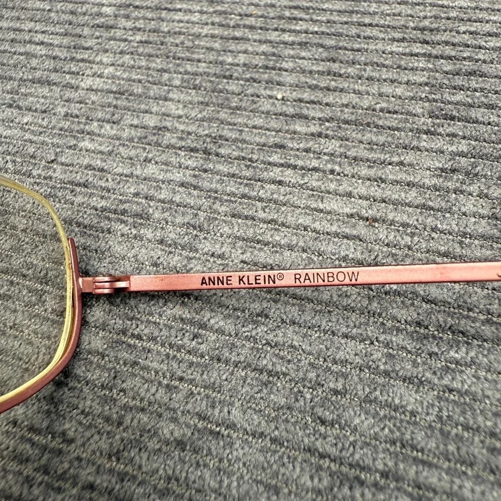 Anne Klein Rainbow Jasmine Y2k Eyeglasses Frames Italy 50/21 030‎ Rose Gold Oval